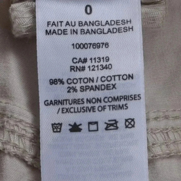 NWT Garage Cargo Pant Cleo Beige Wide Leg Cotton Relaxed Fit Size 0 - Picture 11 of 14